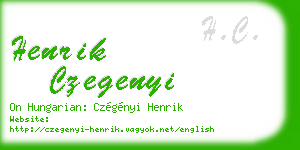 henrik czegenyi business card